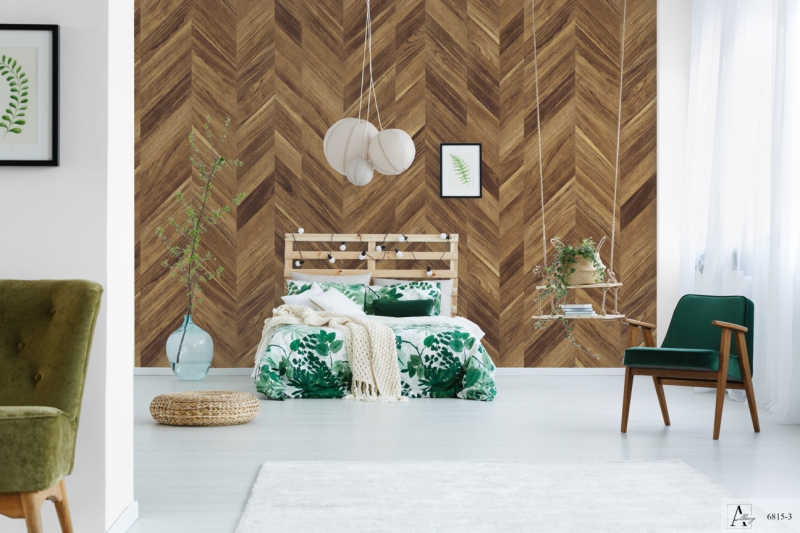 Giấy dán tường giả gỗ, giấy dán tường 3d vân gỗ giống như gỗ tự nhiên