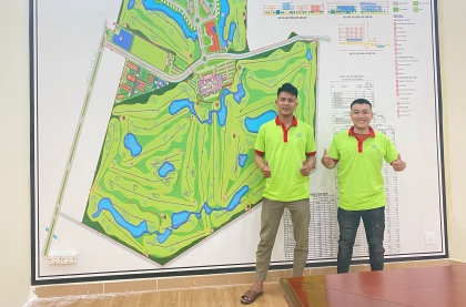 Thi công tranh dán tường bản đồ sân Golf Tân Sơn Nhất Quận Gò Vấp