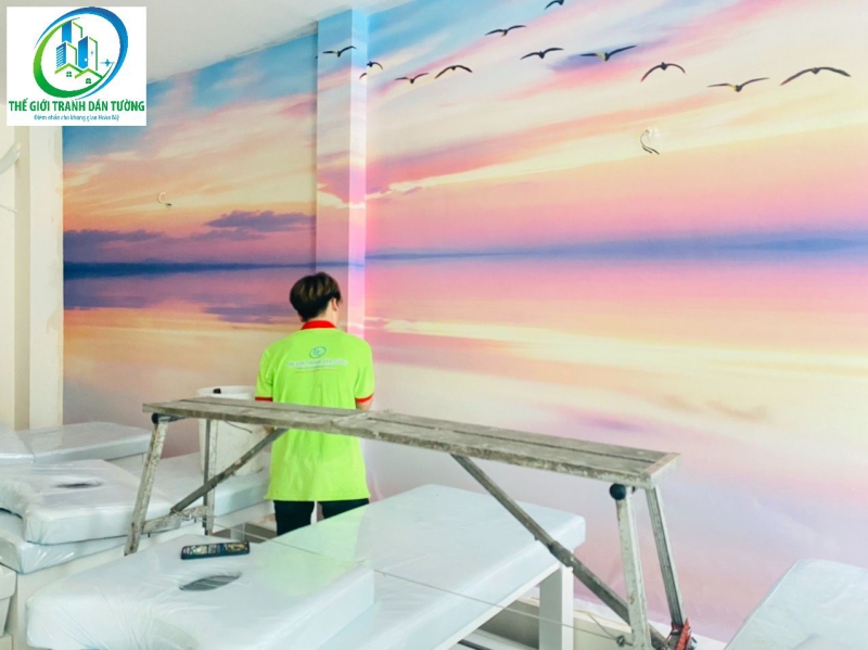 Thiết kế và thi công tranh dán tường 3d cho Jang Relax Quận 10 TP HCM
