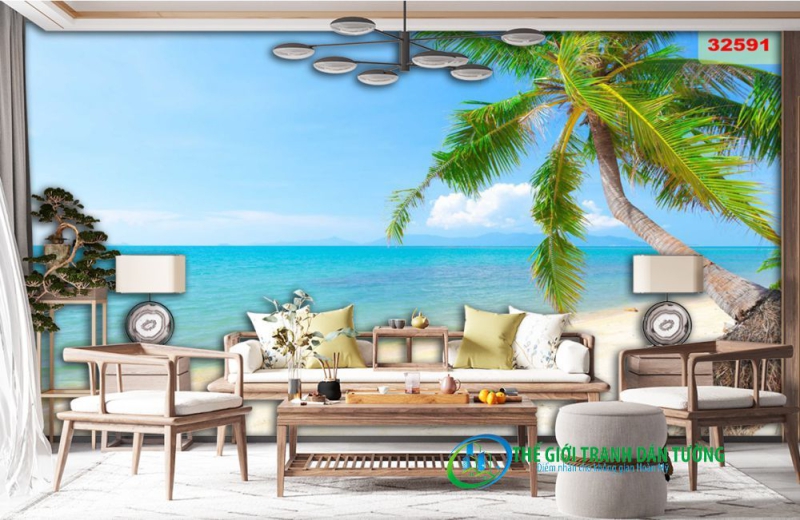 Biến đổi bất kỳ căn phòng nào với bức tranh tường cảnh biển tuyệt đẹp