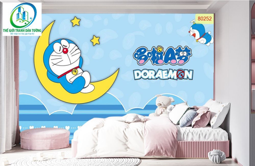 84+ Mẫu tranh dán tường Doraemon đẹp nhất dành cho bé