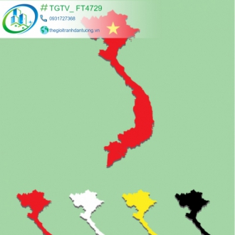 Tranh dán tường bản đồ TGTV_ FT4729
