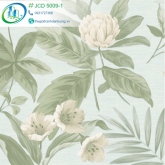 Giấy dán tường họa tiết hoa lá đẹp JCD 5009-1