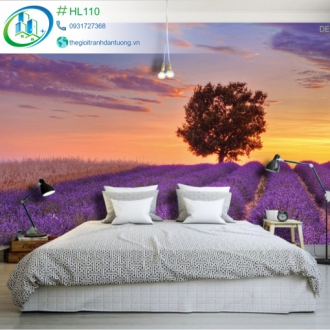 Tranh dán tường hoa lavender HL110