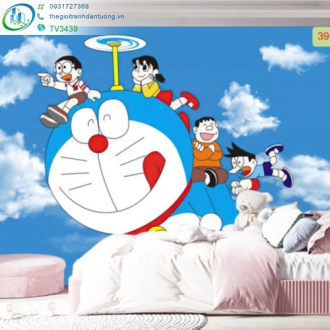 In tranh dán tường Doraemon giá rẻ