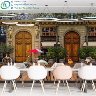 Thiết kế tranh tường riêng cho từng quán cafe