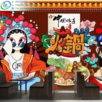 Tranh dán tường đẹp cho nhà hàng