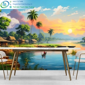 Tranh dán tường đồng quê tại TP.HCM