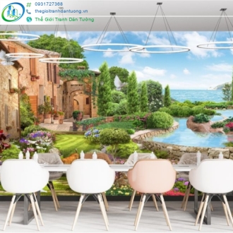 Tranh dán tường quán cà phê đẹp