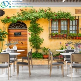Tranh dán tường quán cà phê quận 6