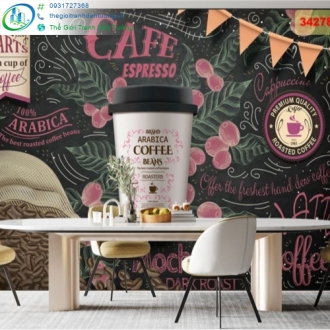 Tranh decor tường quán cafe