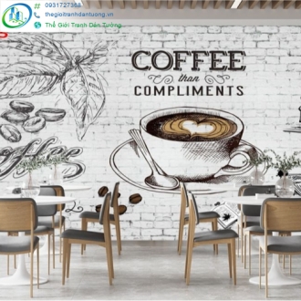 Tranh quán coffee
