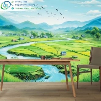 Tranh sơn dầu phong cảnh quê hương Việt Nam