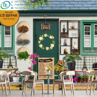 Tranh tường decor quán cafe thu hút giới trẻ