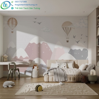 Decor phòng bé bằng tranh dán tường