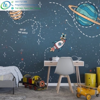 Tranh dán tường vũ trụ cho bé